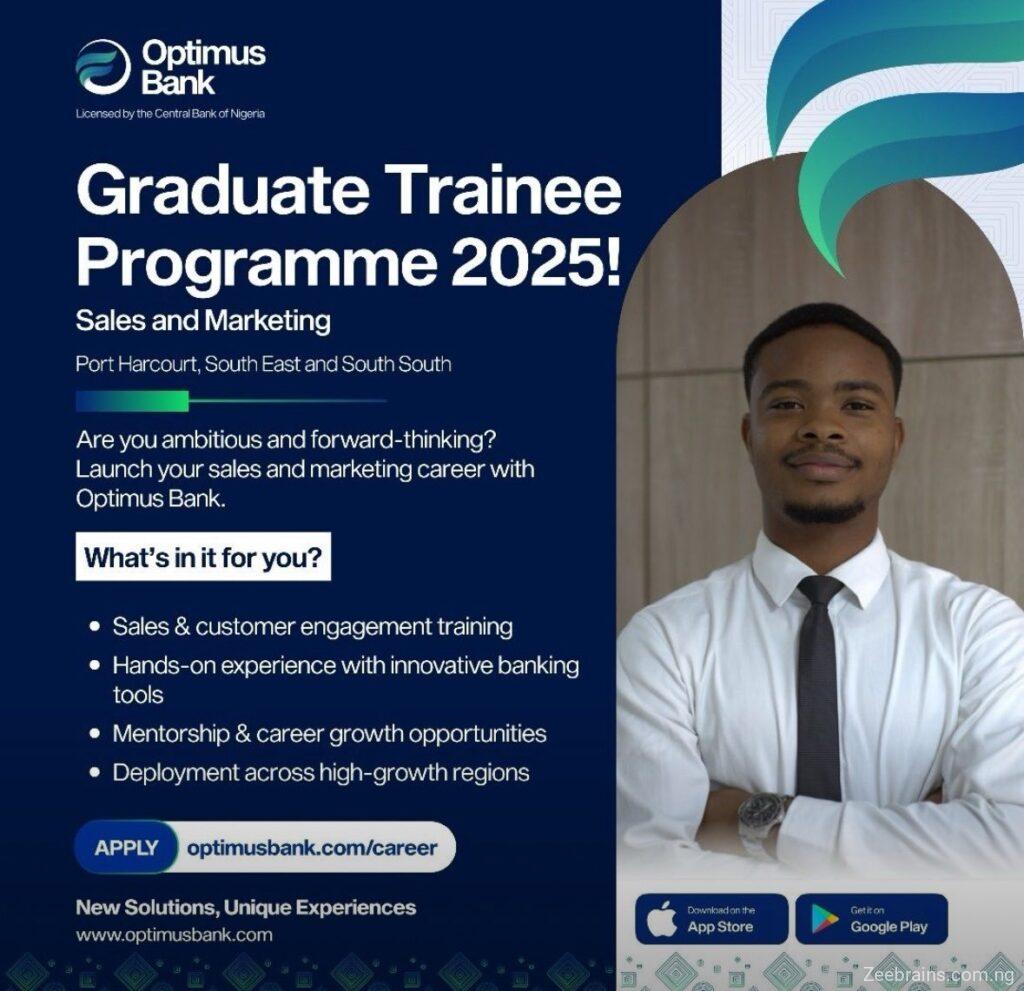 Graduate Trainee Programme 2025 | Optimus Bank
