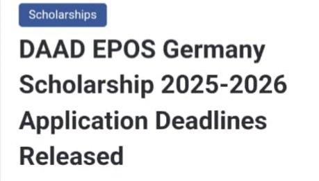 DAAD EPOS Germany Scholarship | 2025/2026