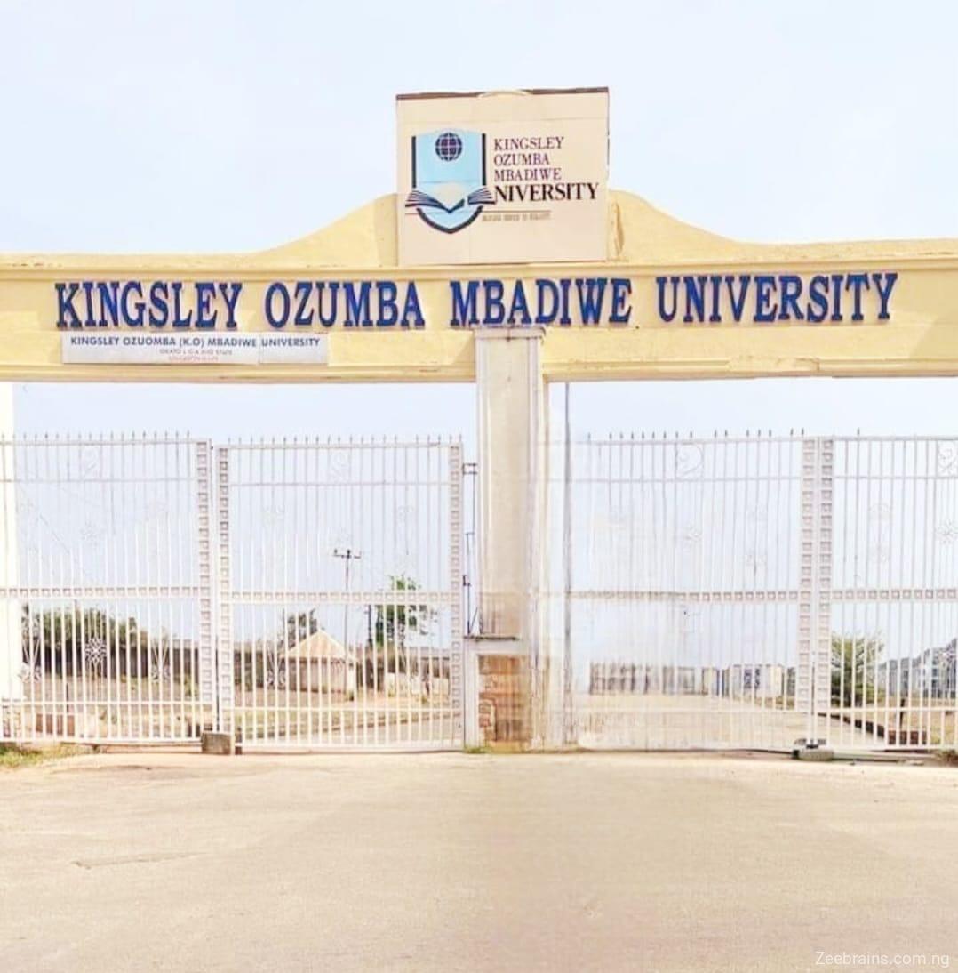 Kingsley Ozumba Mbadiwe University Admission List | 2025/2026 Session
