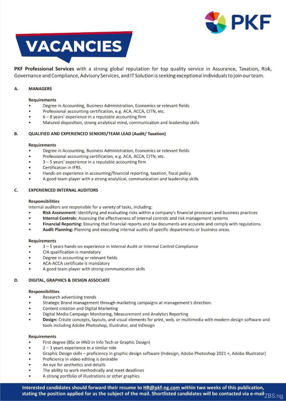 Career Opportunities | PKF Professional Services