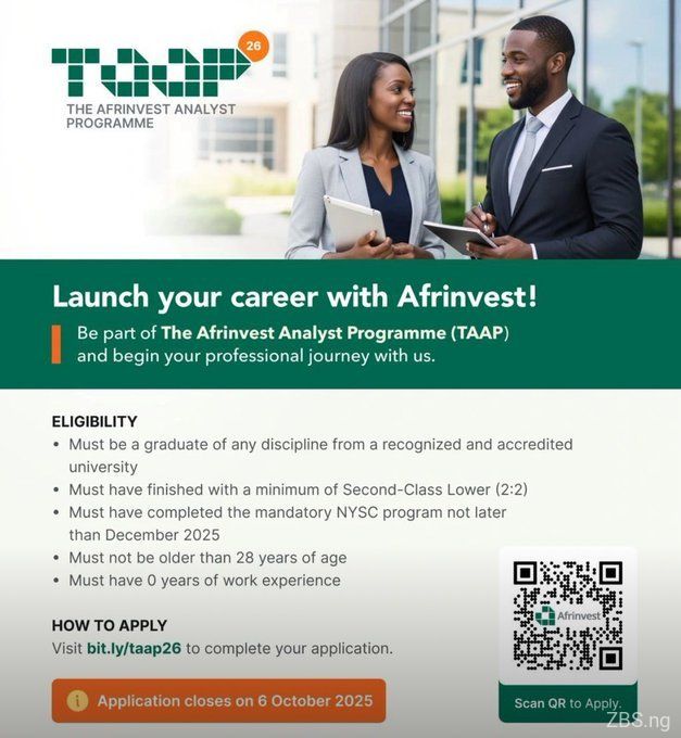 Afrinvest Analyst Program 2025 | Apply Now