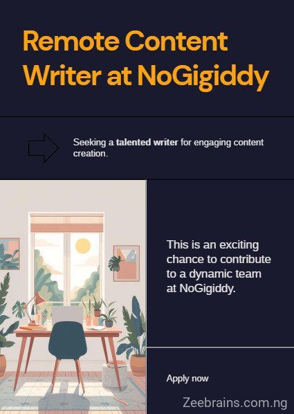 Remote Content Writer Needed at NoGigiddy
